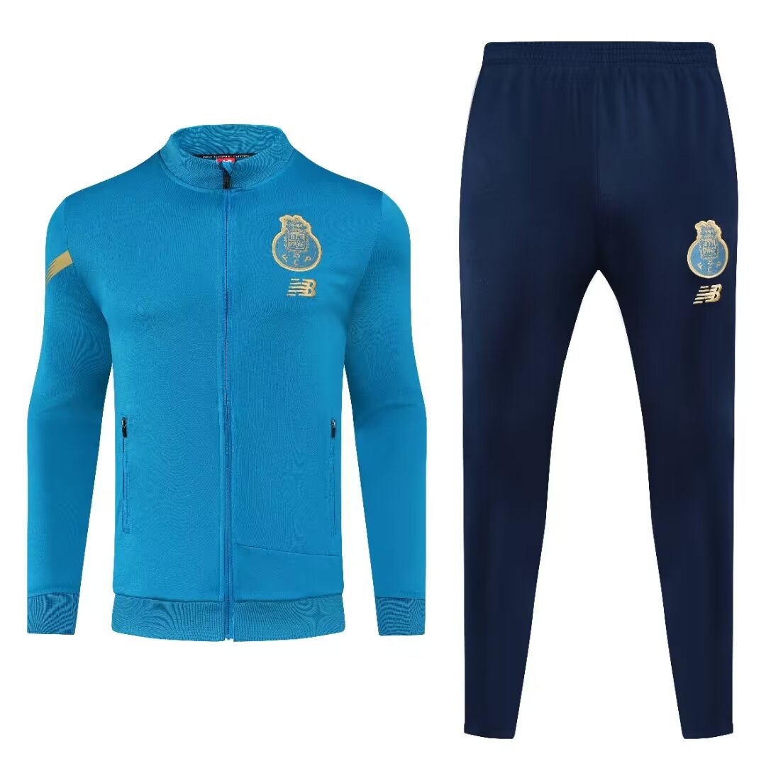 2324 FC Porto Lake Blue full-zipper Jacket Suit S～XXL