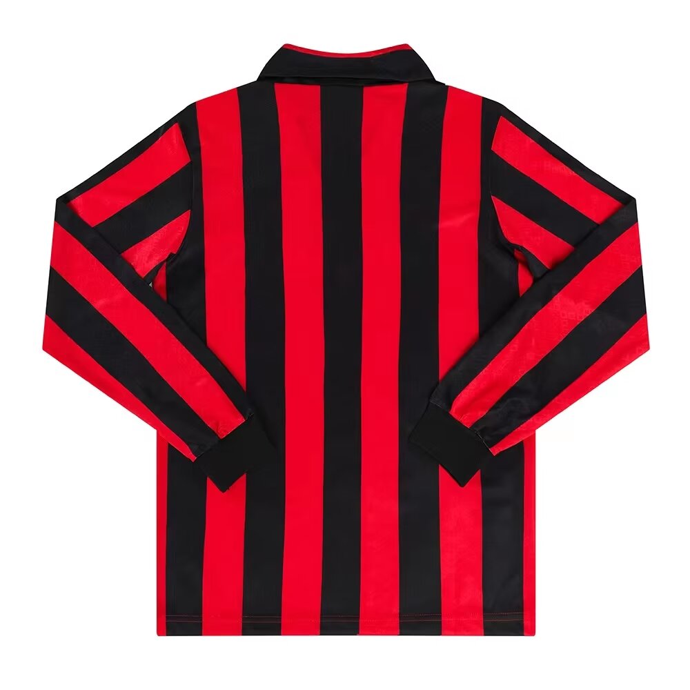 Retro 89/90 AC Milan Home Long Sleeve Jersey