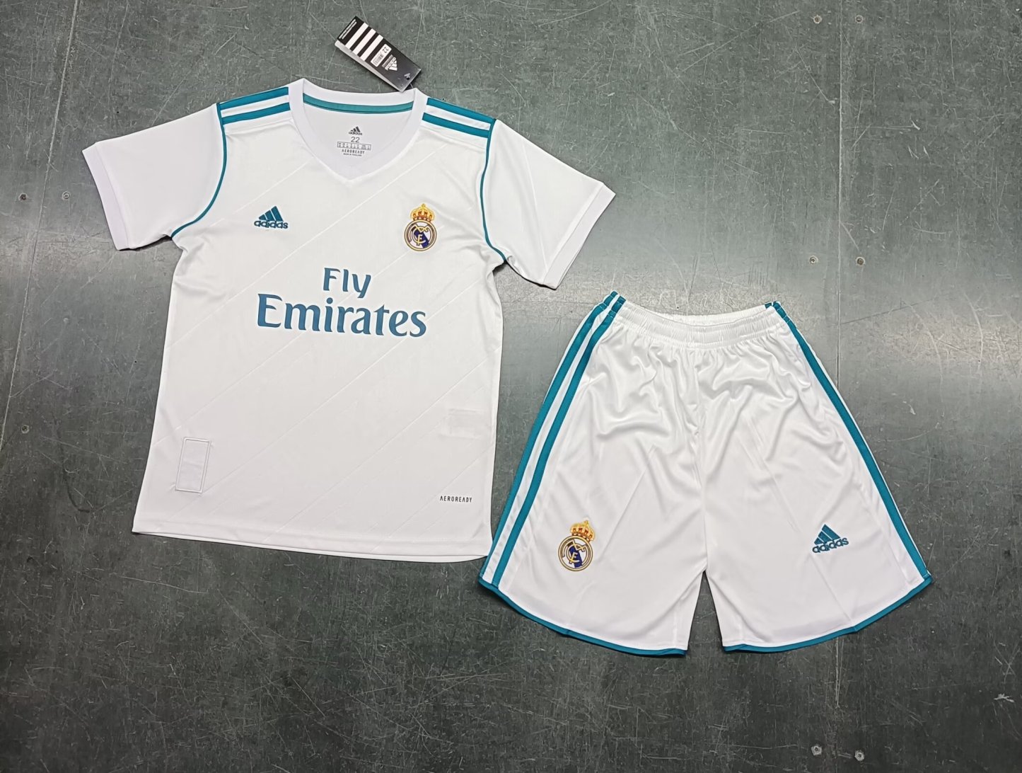 Retro Kids 17-18 Real Madrid Home Jersey