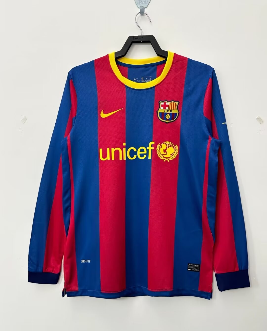 Retro Barcelona 10-11 long sleeve home S-XXL
