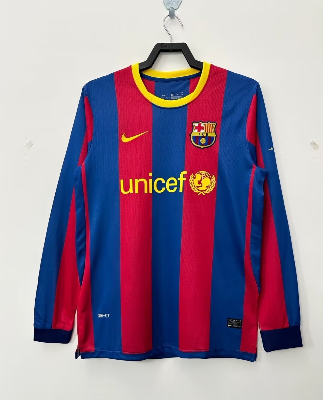 Retro Barcelona 10-11 long sleeve home S-XXL