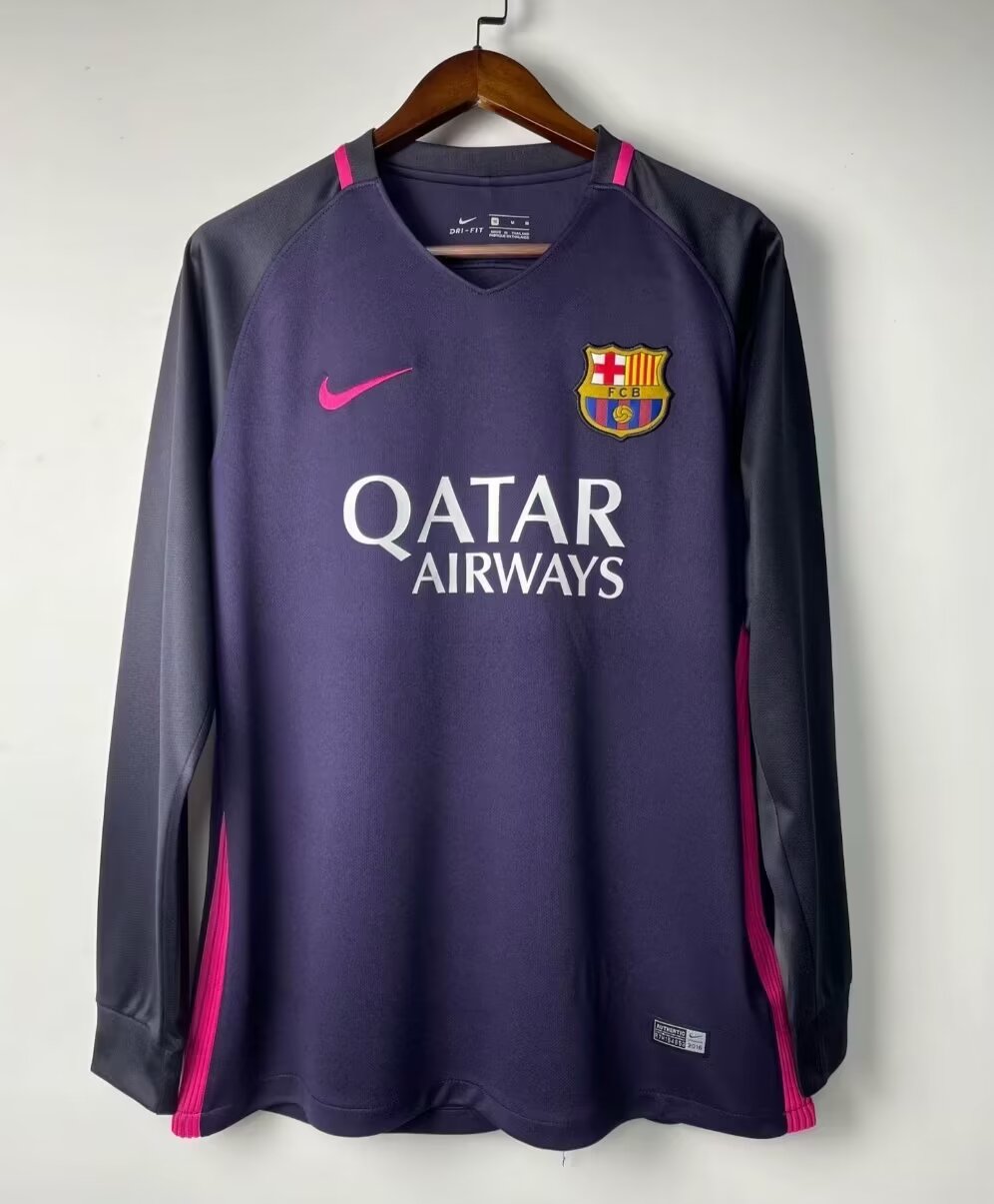 Retro 16-17 Barcelona away long sleeve size S-XXL