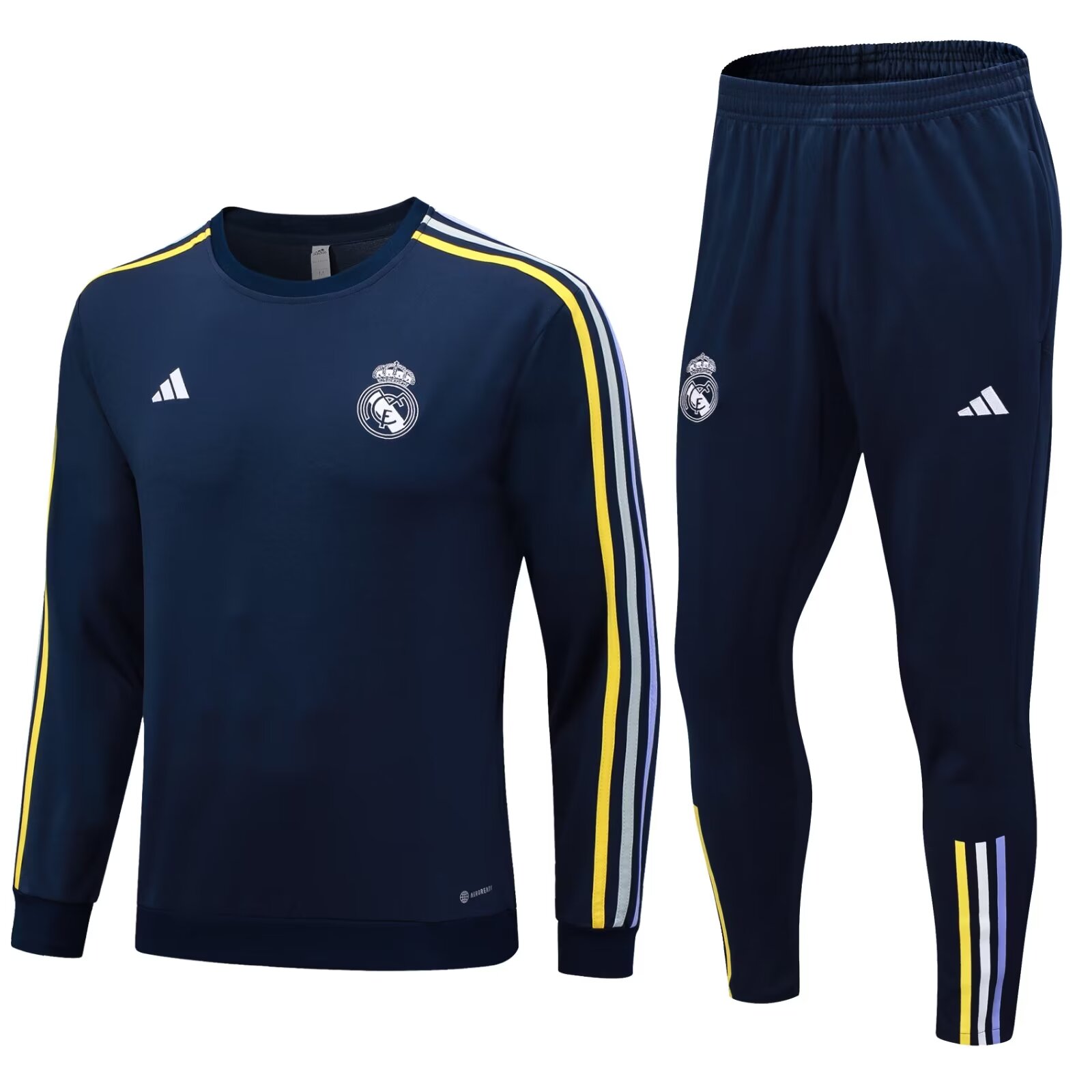 2324 Real Madrid Royal Blue Round Neck Suit