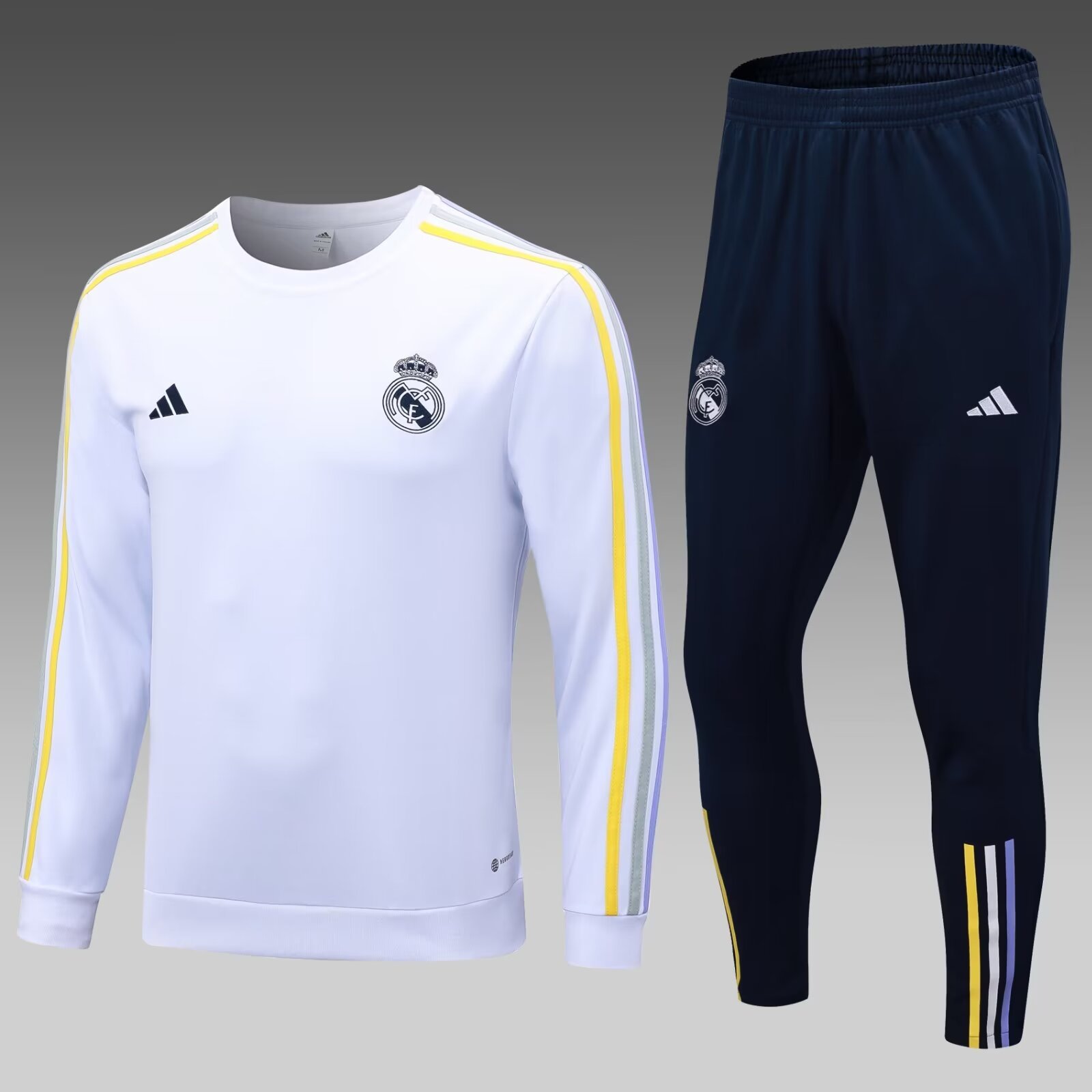 2324 Real Madrid white Round Neck Suit