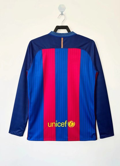 Retro 16-17 Barcelona long sleeve Home Size S-XXL