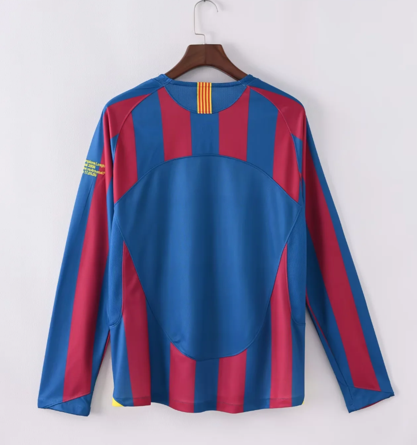 Retro barcelona 05/06 long sleeve UCL home S-XXL