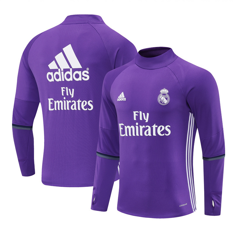 16/17 re@l Medrid Purple training long sleeve Jersey S-XXL 