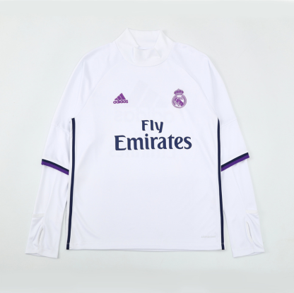 16/17 re@l Medrid white training long sleeve Jersey S-XXL 