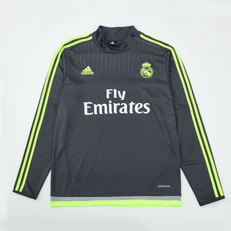 15/16 re@l Medrid grey training long sleeve Jersey S-XXL 