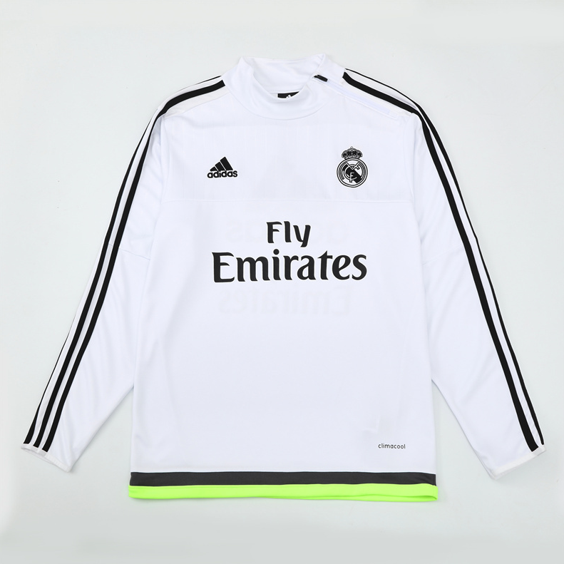 15/16 re@l Medrid white training long sleeve Jersey S-XXL 