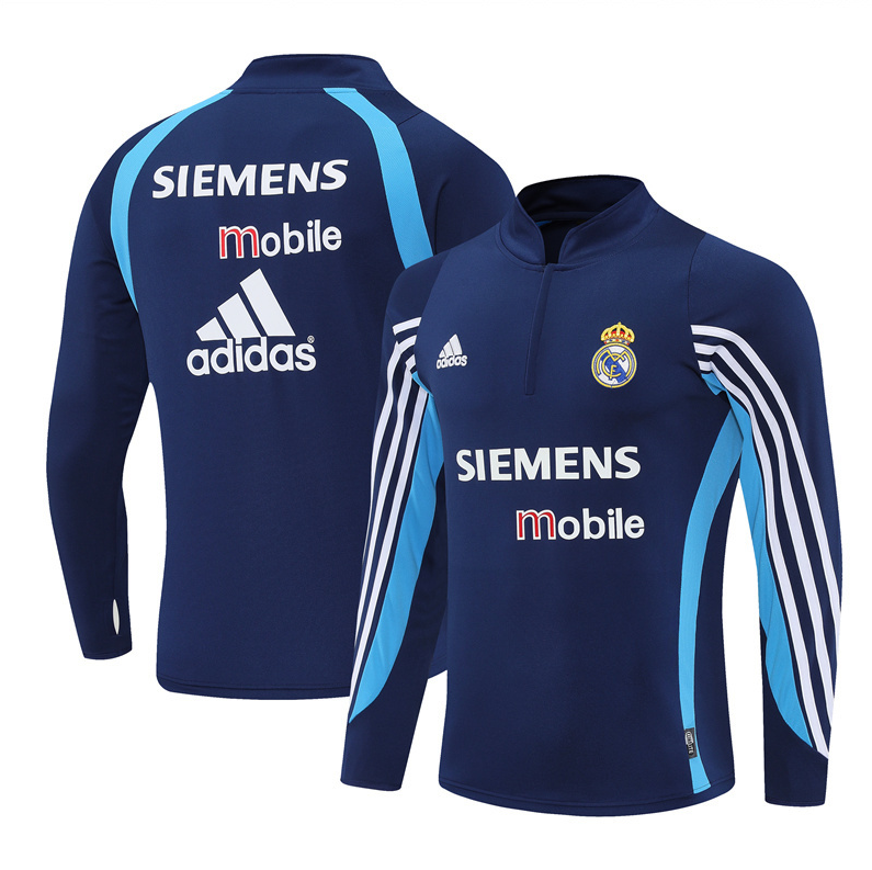 03/04 re@l Medrid blue training long sleeve Jersey S-XXL 