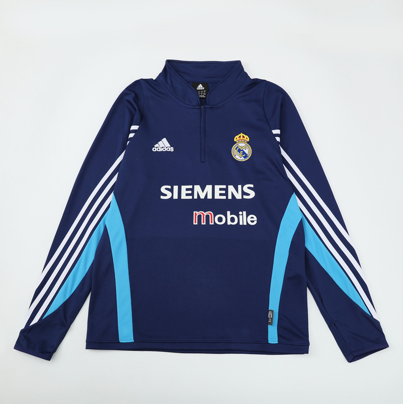 03/04 re@l Medrid blue training long sleeve Jersey S-XXL 