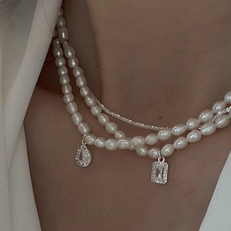 925 Silver Natural Pearl Necklace