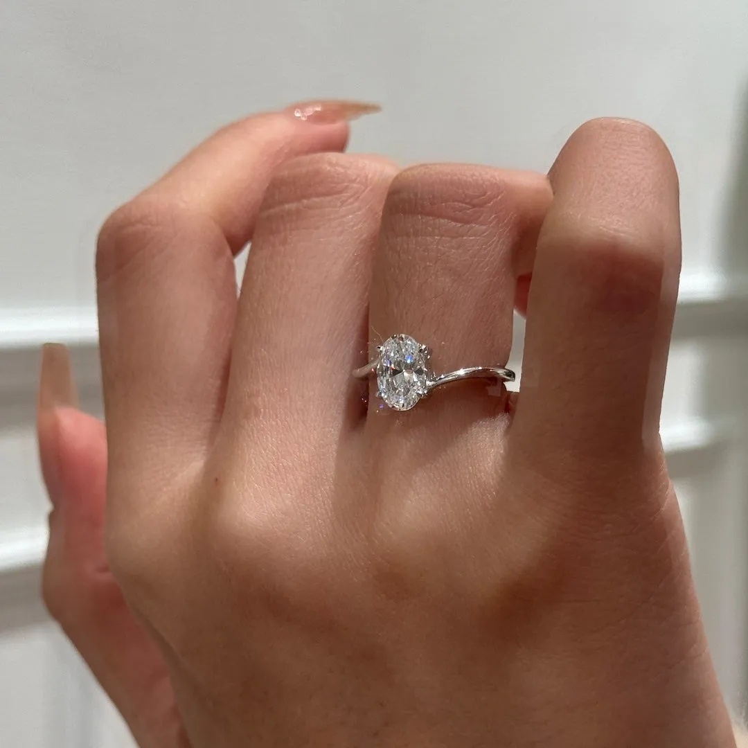 925 Silver Diamond Cut 6x9 Oval Ring