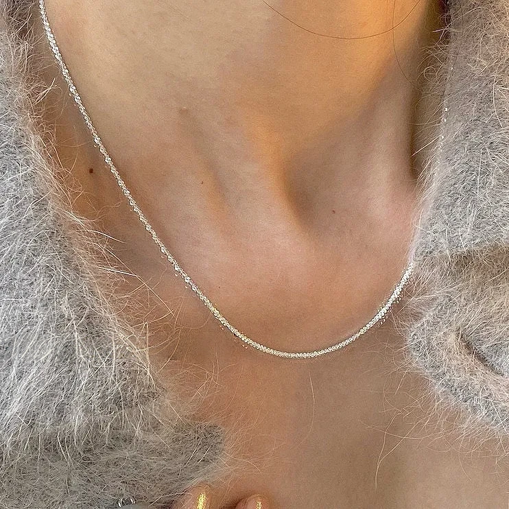 925 silver sparkling necklace