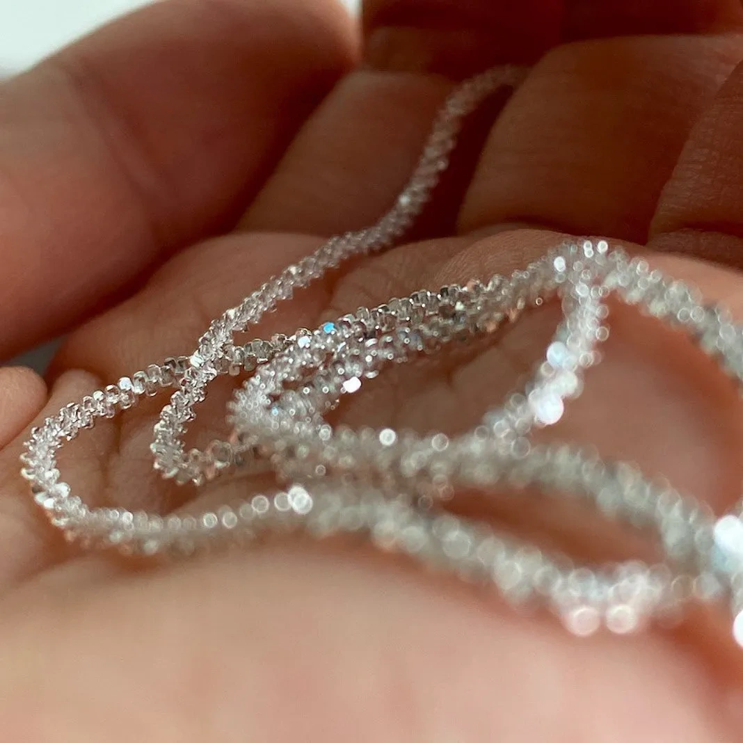 925 silver sparkling necklace