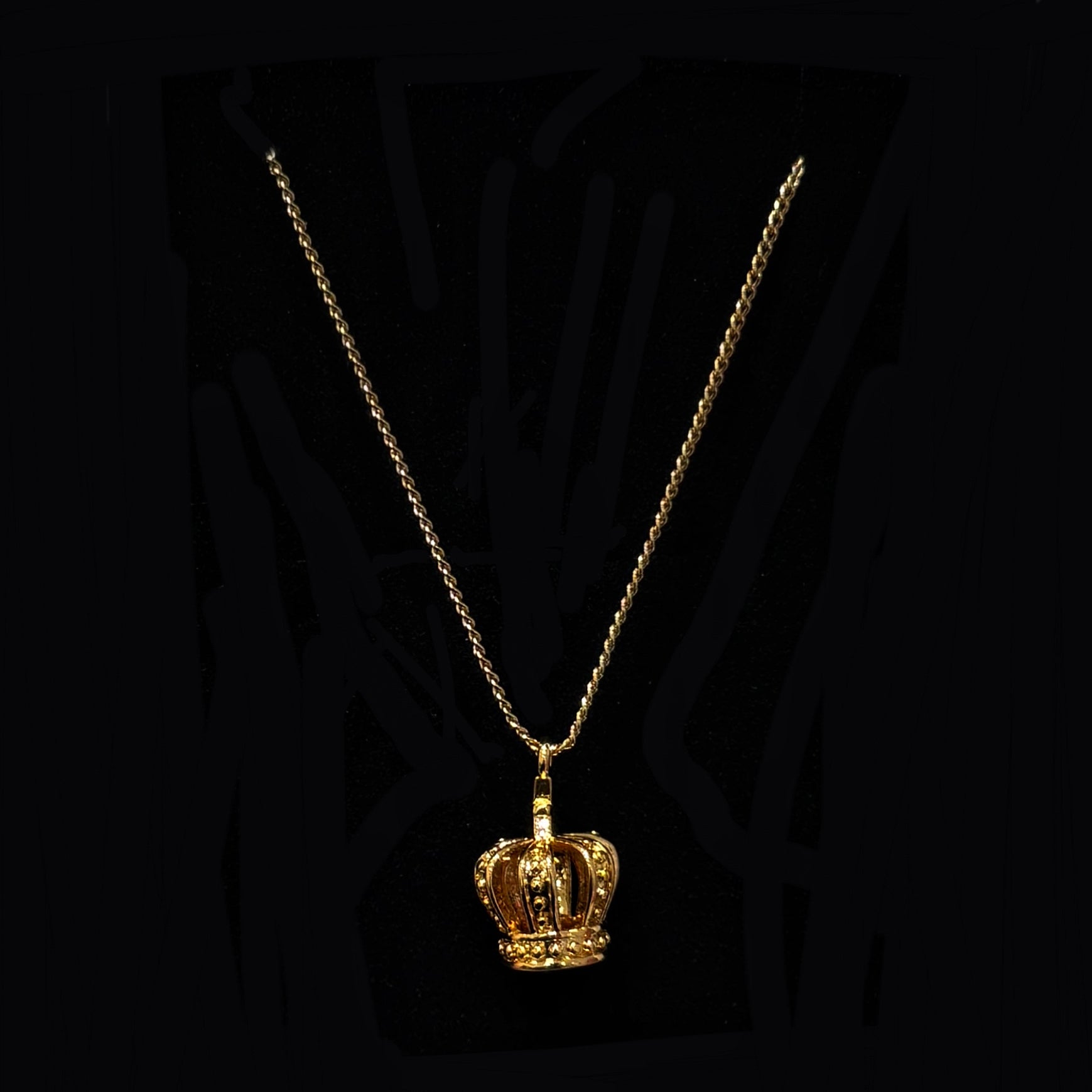 Crown sweater chain love collarbone necklace