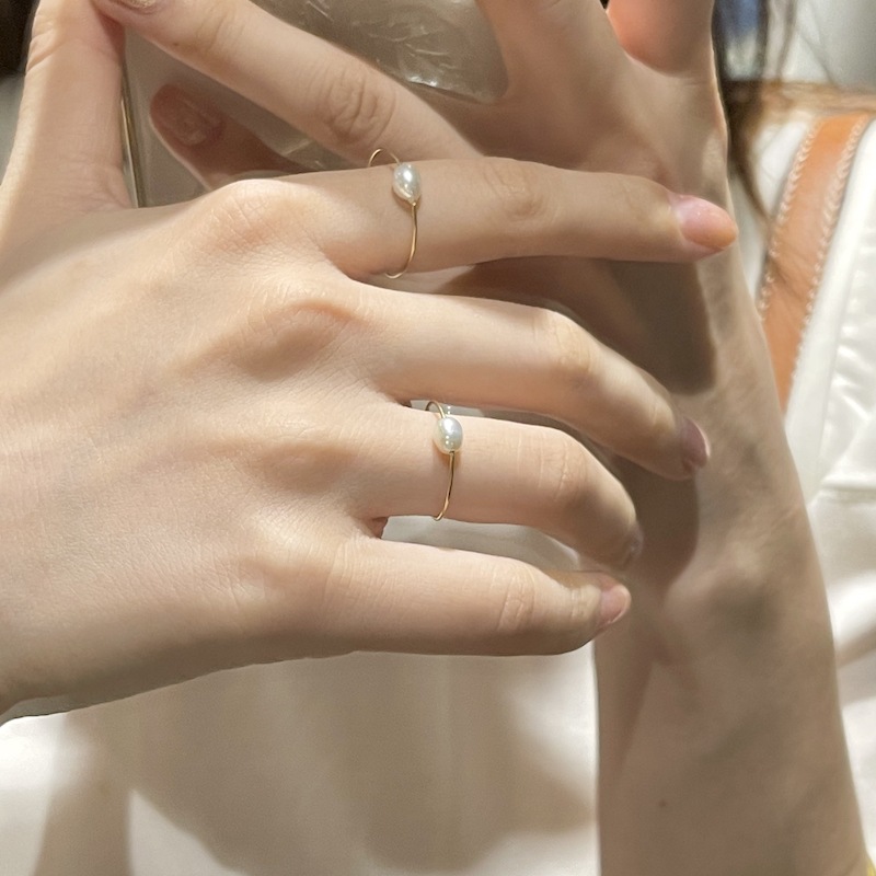 American 14k gold solid stackable washable ring