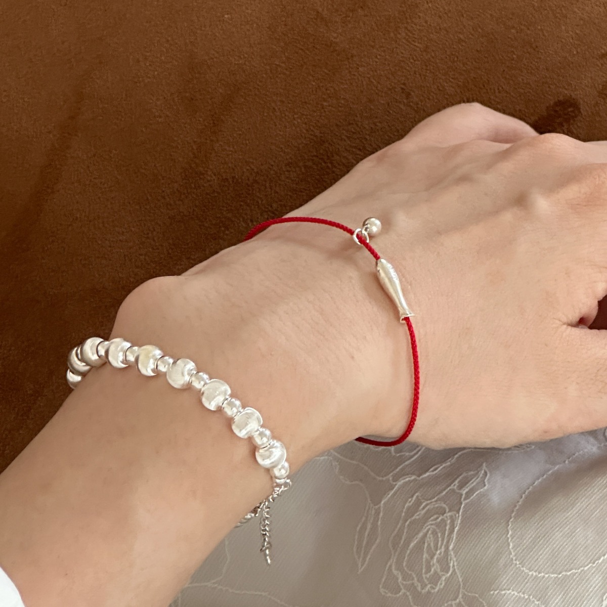 925 silver cat's eye brushed bracelet