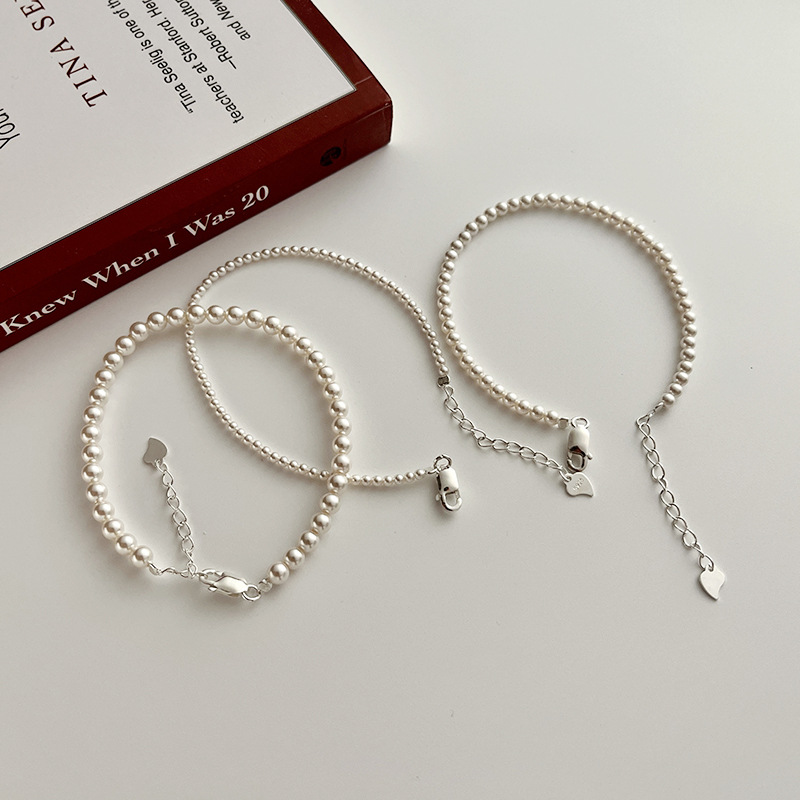 925 Silver Millet Beads Pearl Bracelet