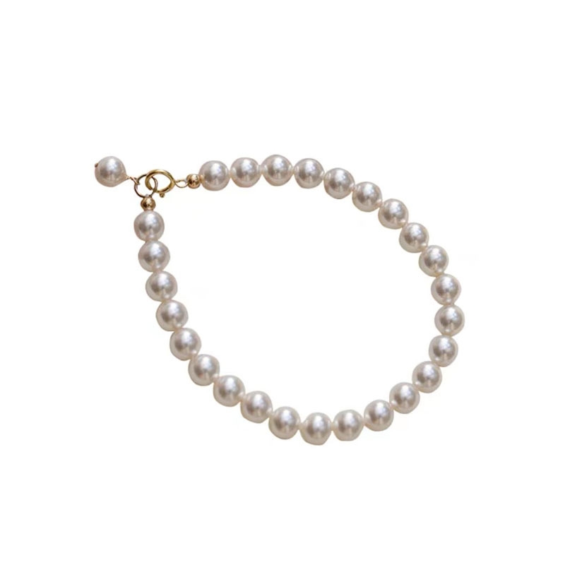 925 silver faux pearl simple bracelet