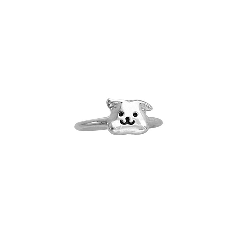 925 Silver Cartoon Puppy Ring