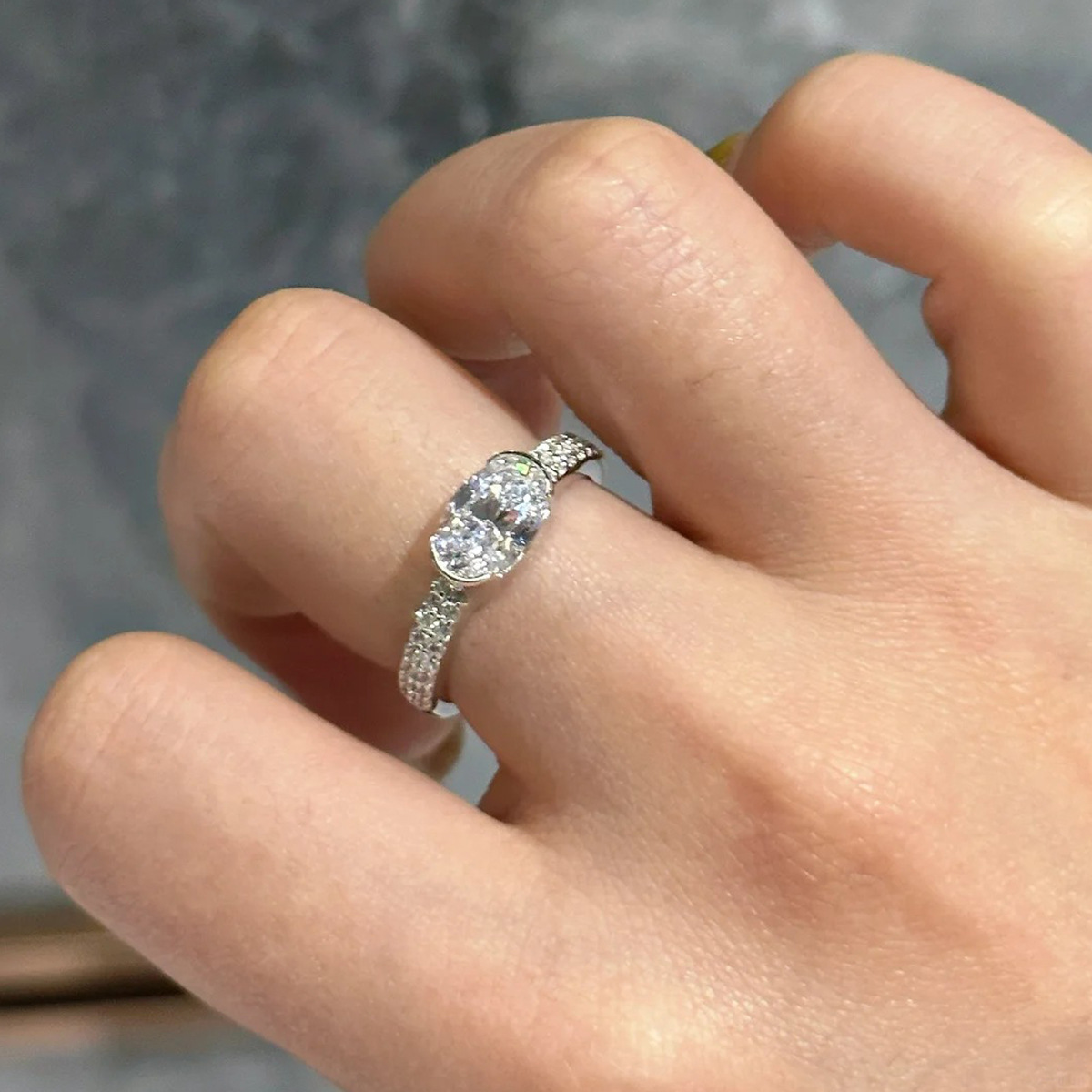 925 Silver Oval 6*9mm White Samurai Pigeon Egg Ring