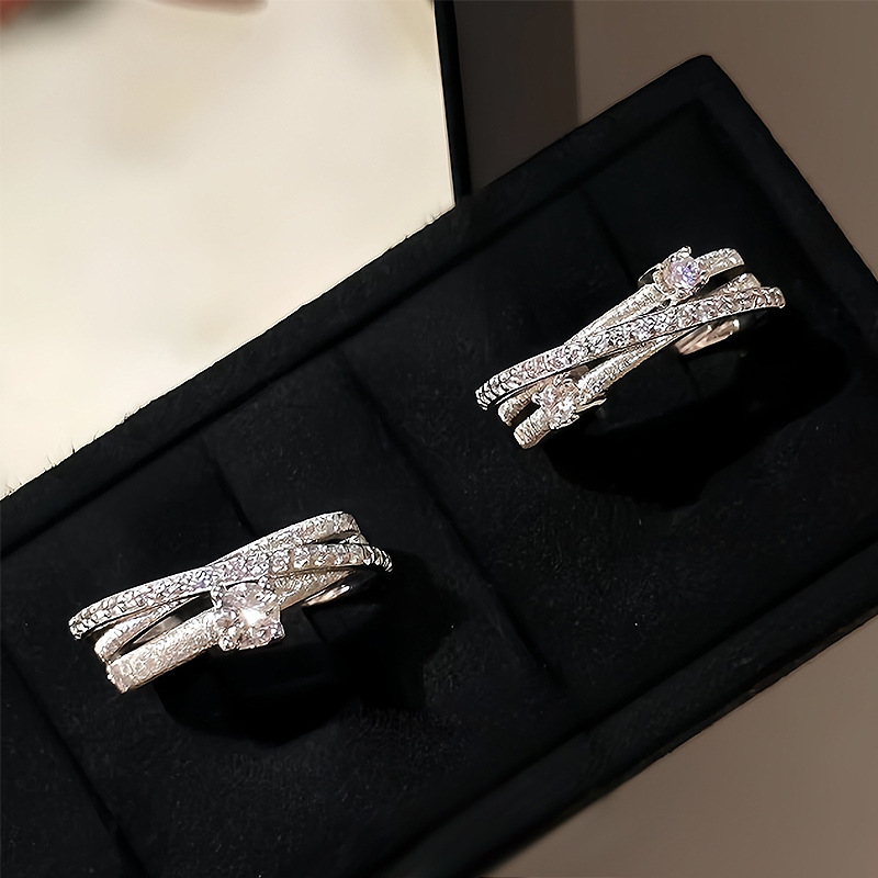 Star Odyssey 925 Silver Surround Brushed Ring