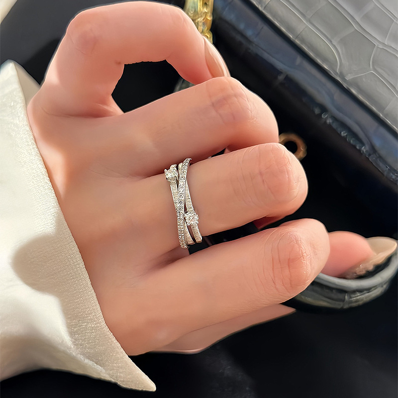 Star Odyssey 925 Silver Surround Brushed Ring