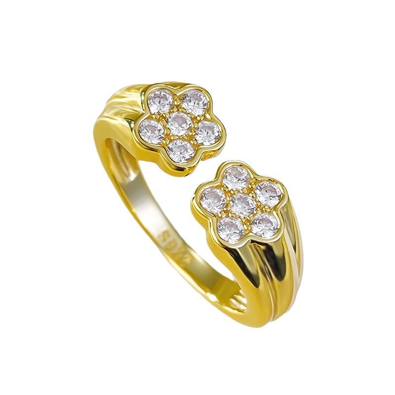 925 silver gilt gilt open ring