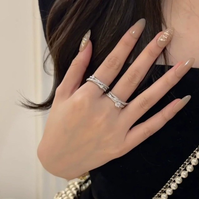 Star Odyssey 925 Silver Surround Brushed Ring