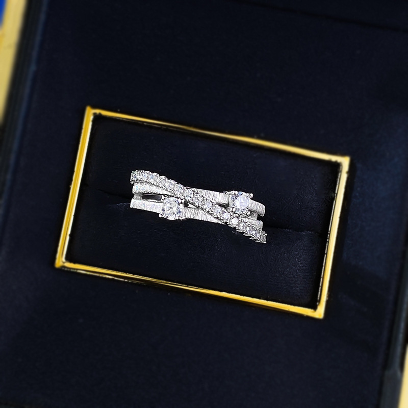 Star Odyssey 925 Silver Surround Brushed Ring