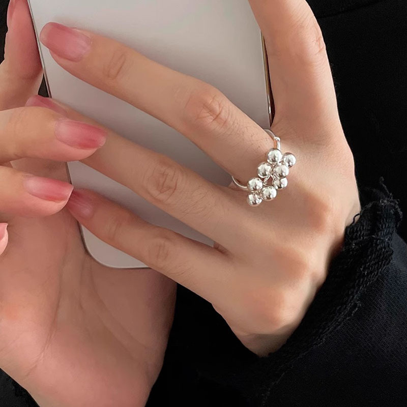 925 Silver Grape Bunch Ring