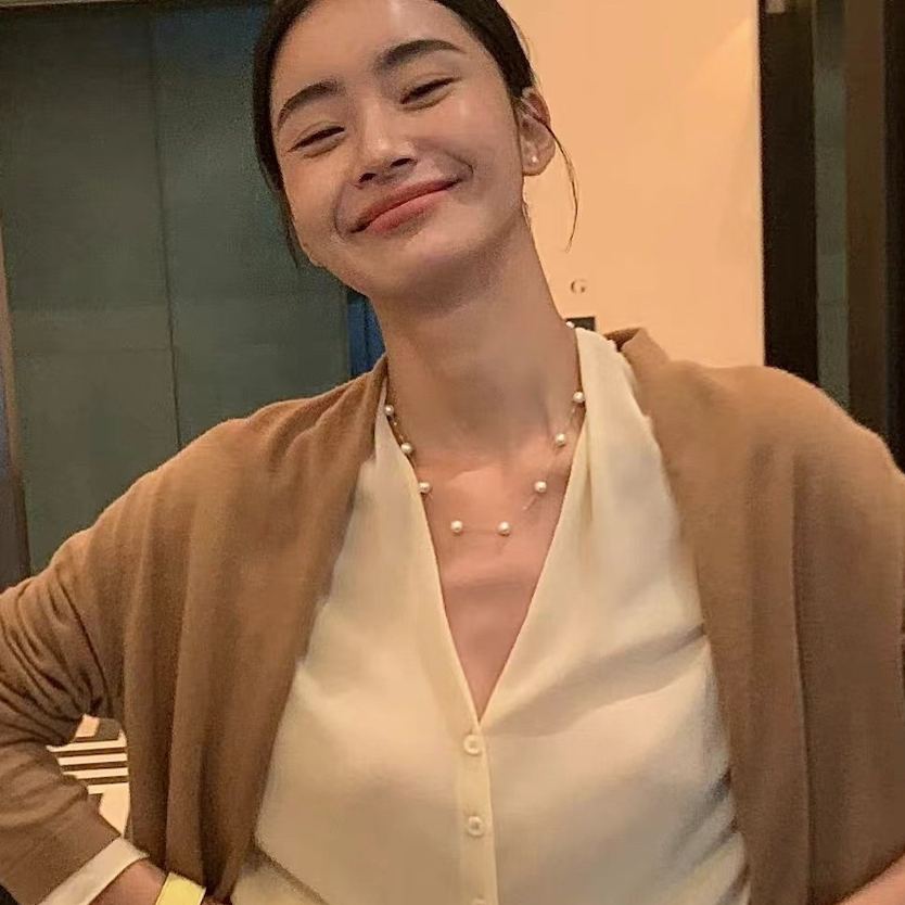 Natural freshwater pearl starry clavicle chain