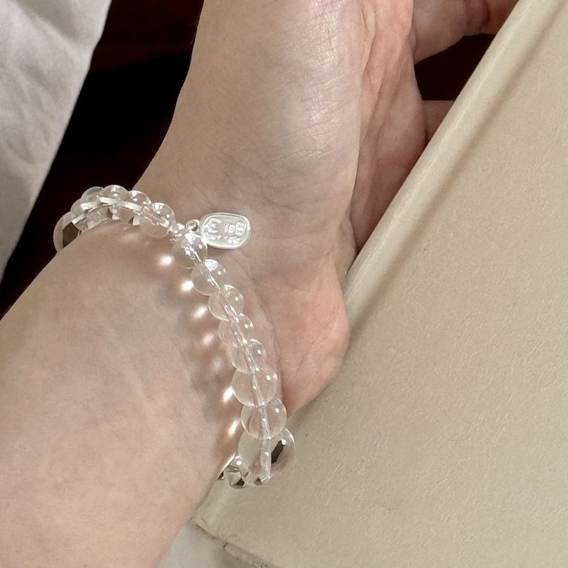 Chinese natural white crystal beckoning bracelet