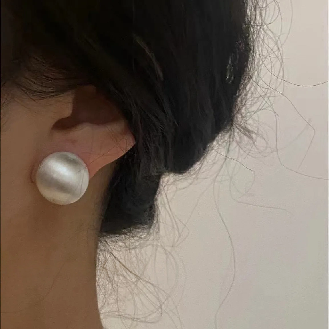 925 silver all-over sterling silver brushed ball earrings