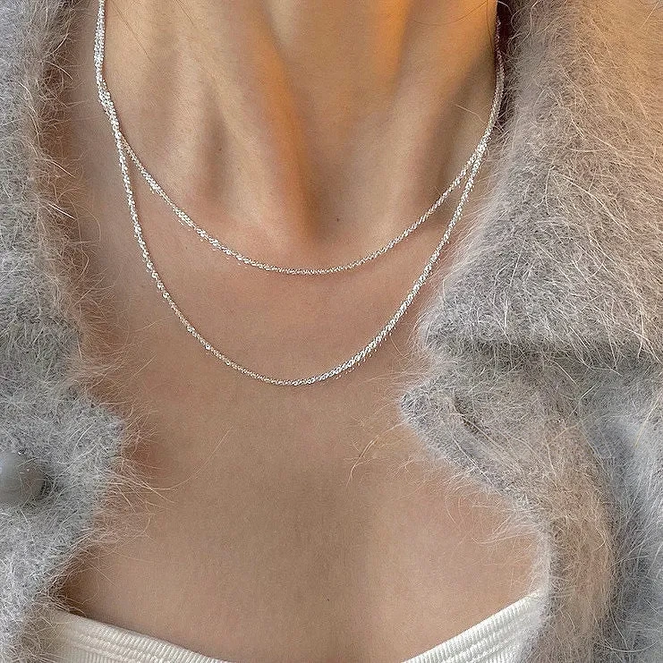 925 silver sparkling necklace