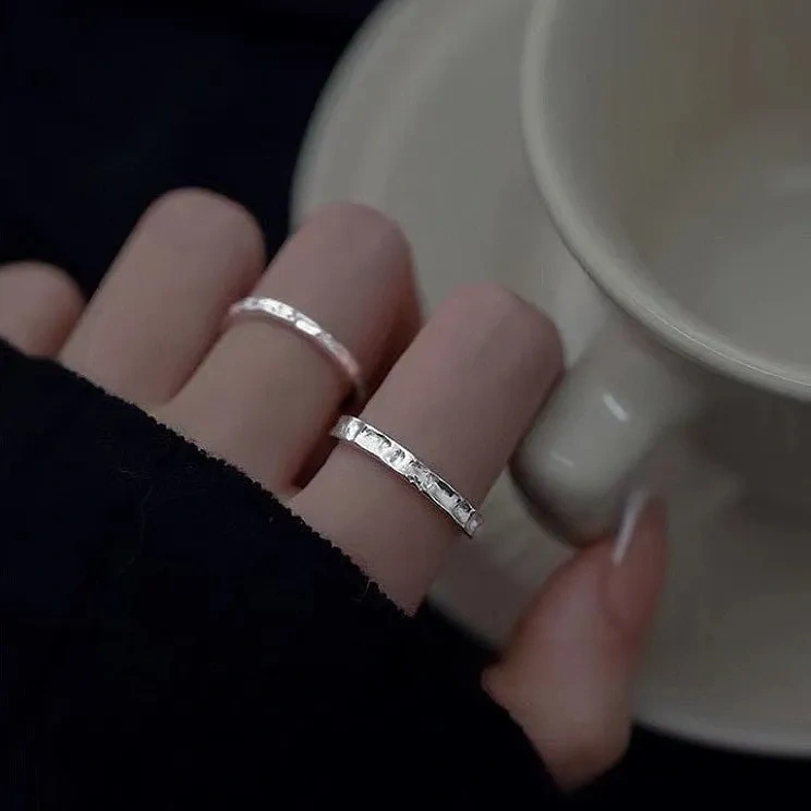 925 Silver Stone Pattern Ring