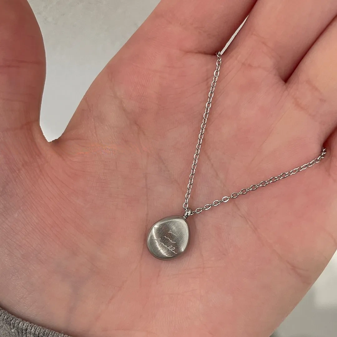 Special-shaped adzuki bean plated real gold necklace