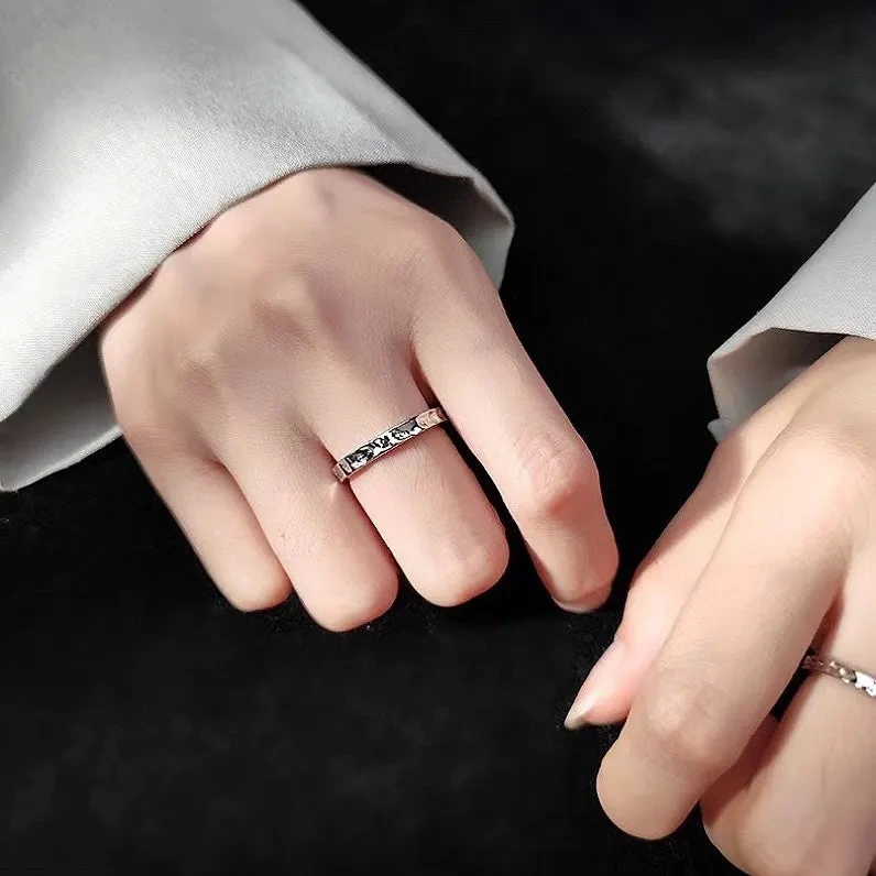 925 Silver Stone Pattern Ring