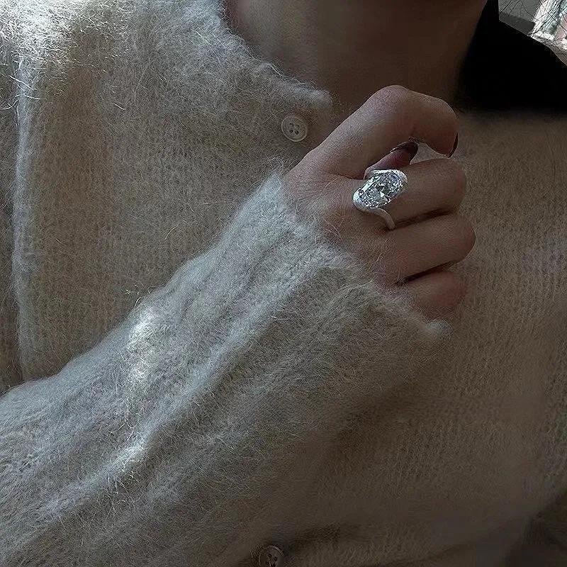 925 Silver Aurora Zircon Ring