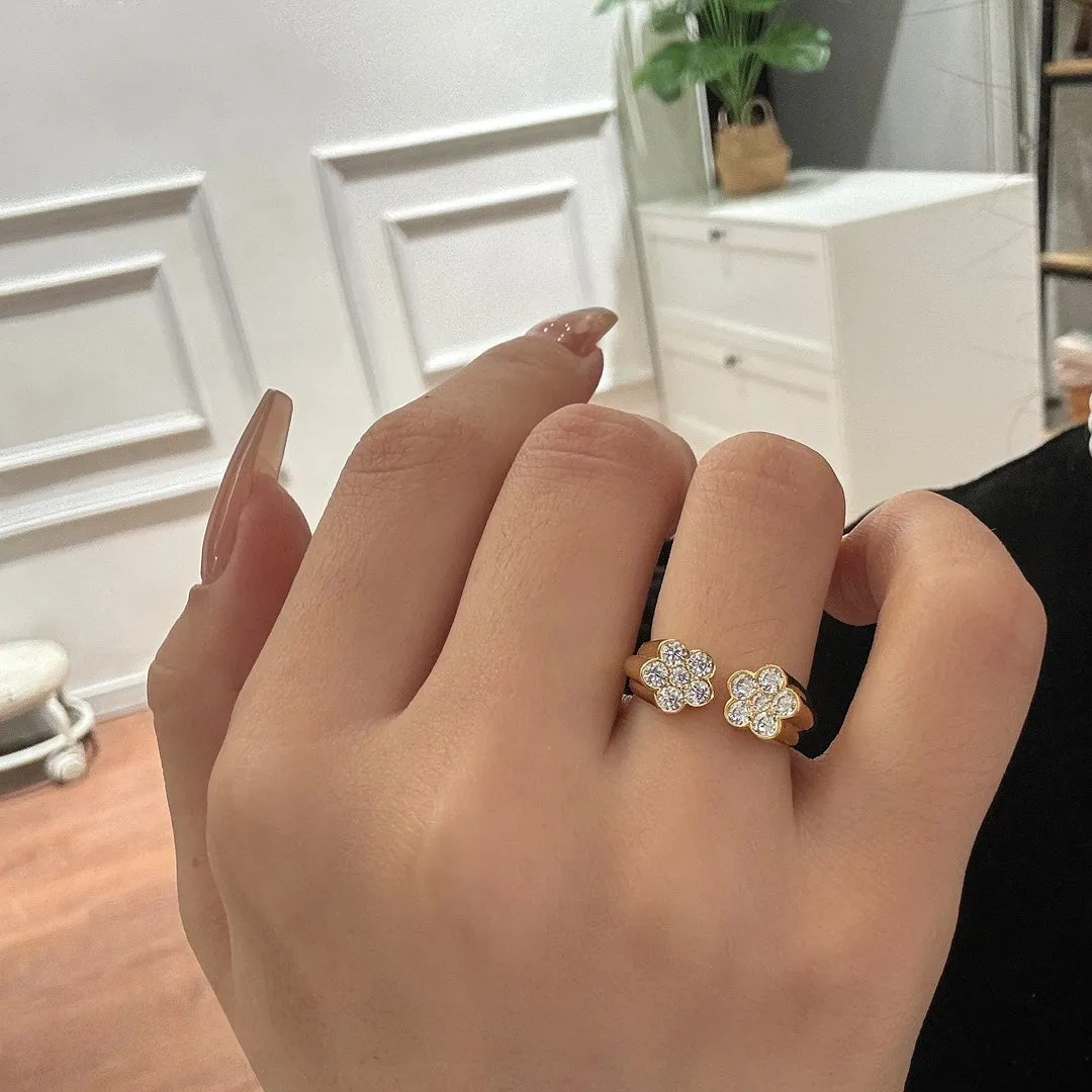 925 silver gilt gilt open ring