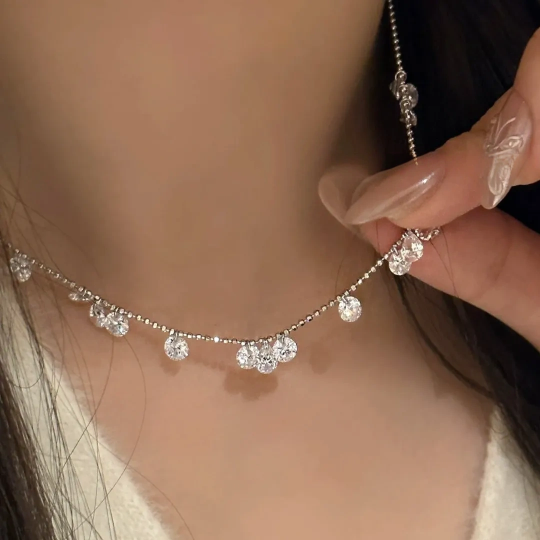 925 Silver Star High Carbon Diamond Necklace