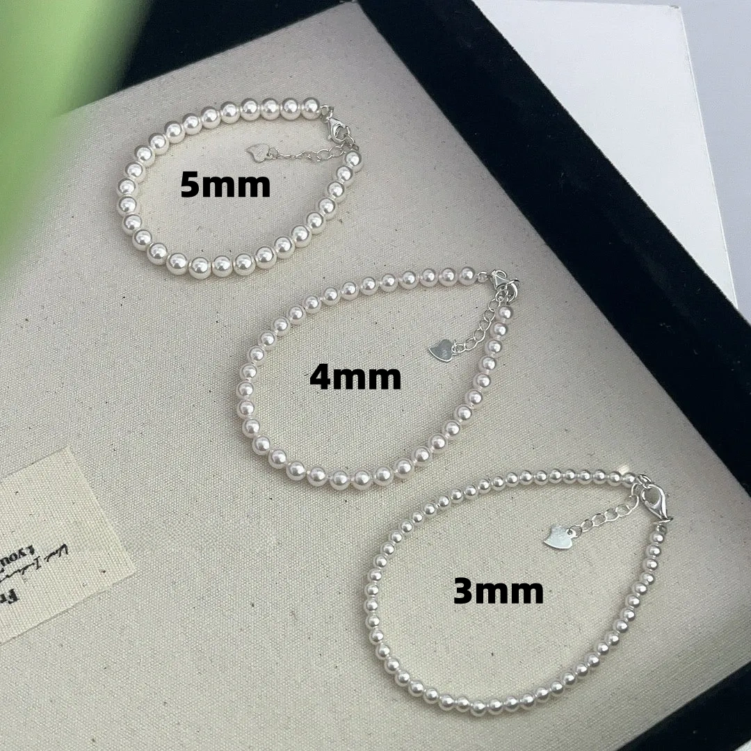 925 Silver Millet Beads Pearl Bracelet