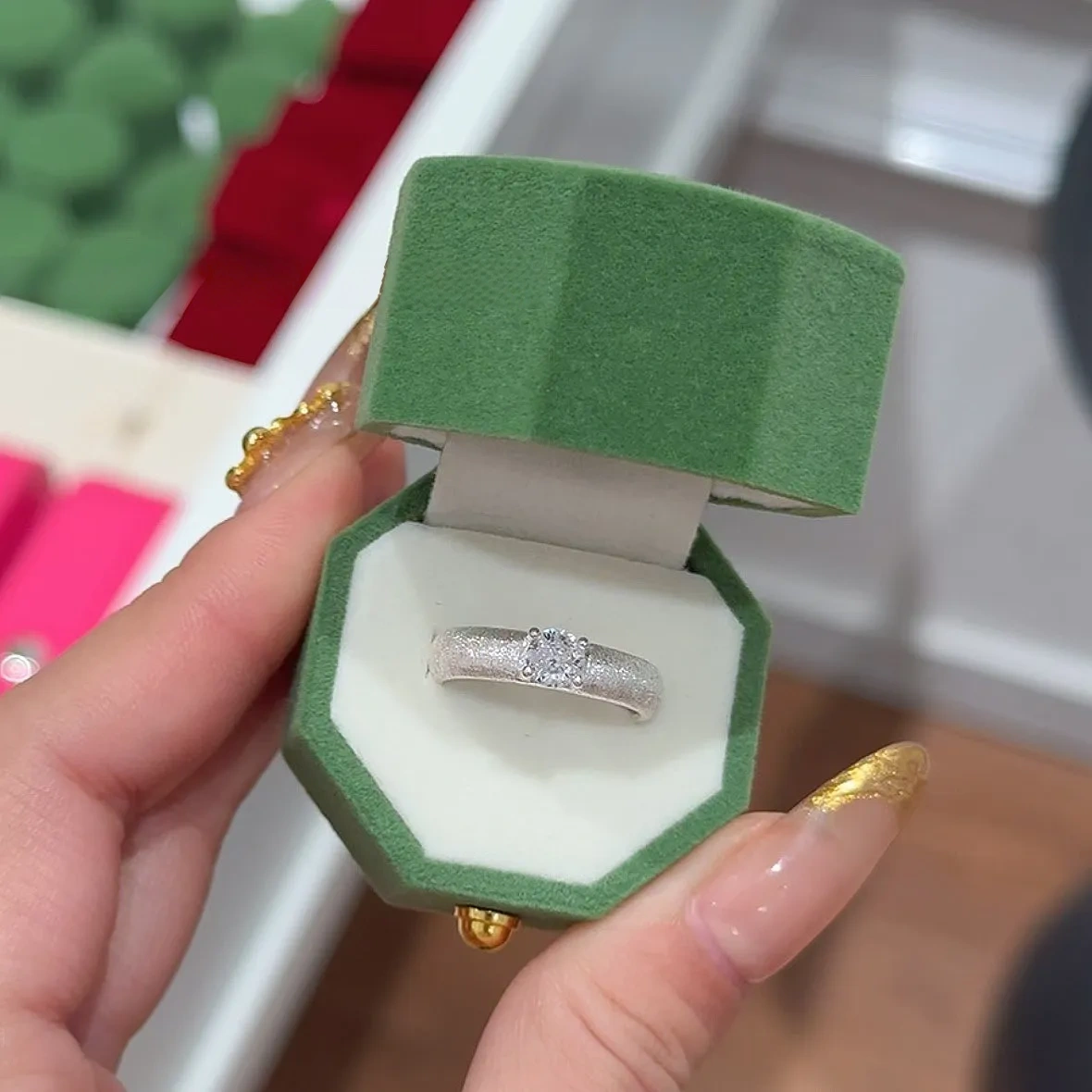 925 silver Guru zircon plain ring ring