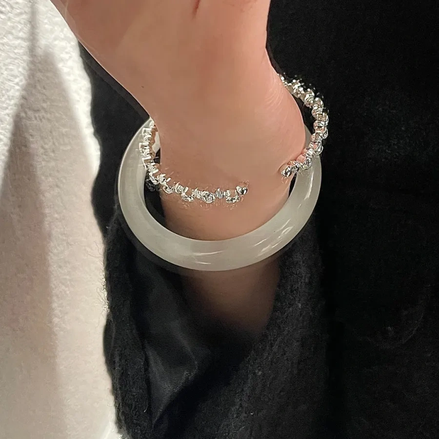 Delicate beaded zircon half-bracelet soft bracelet