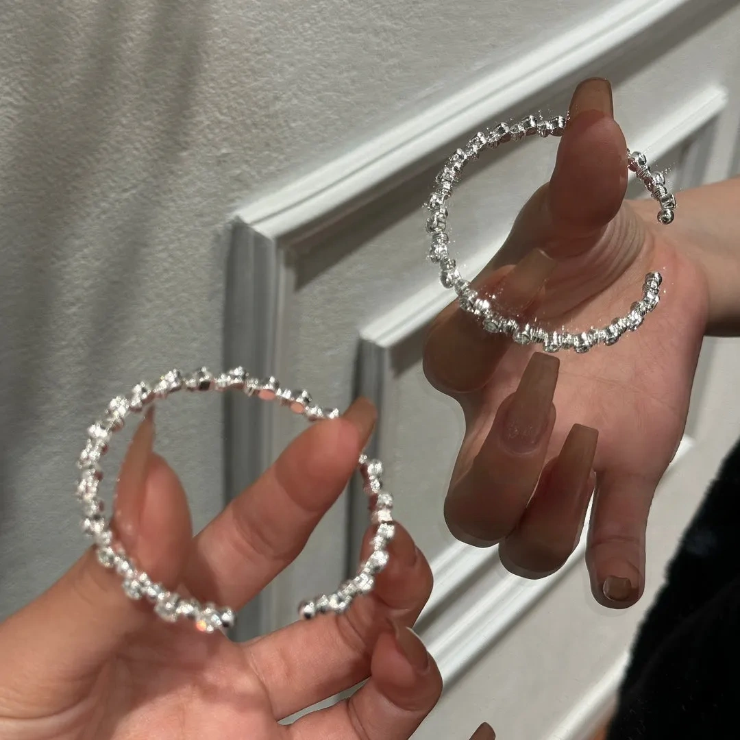 Delicate beaded zircon half-bracelet soft bracelet