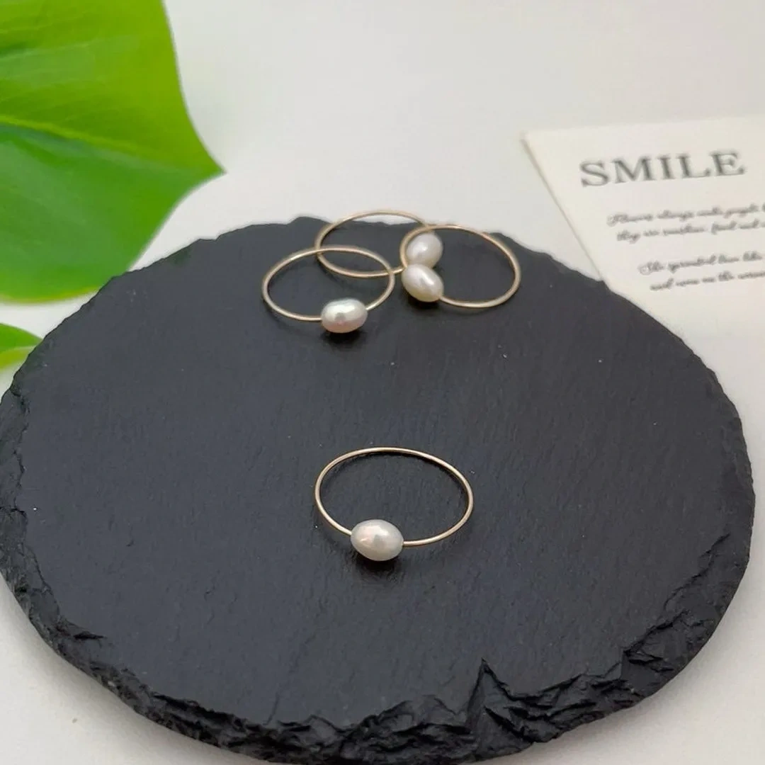 American 14k gold solid stackable washable ring