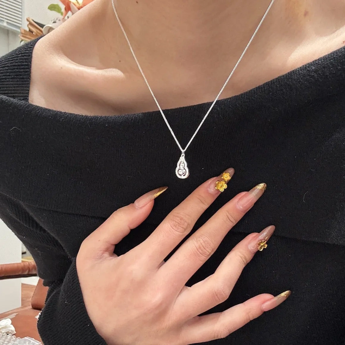 925 silver transfer hoist necklace