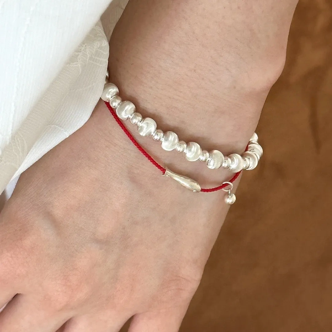 925 silver cat's eye brushed bracelet